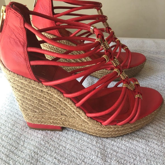 Isola Shoes - Isola wedge sandals orange